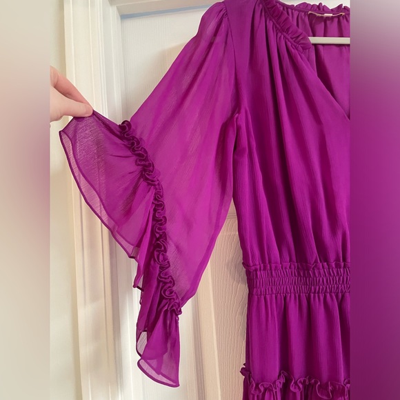 Gianni Bini Purple Chiffon Mini Dress - Picture 3 of 4
